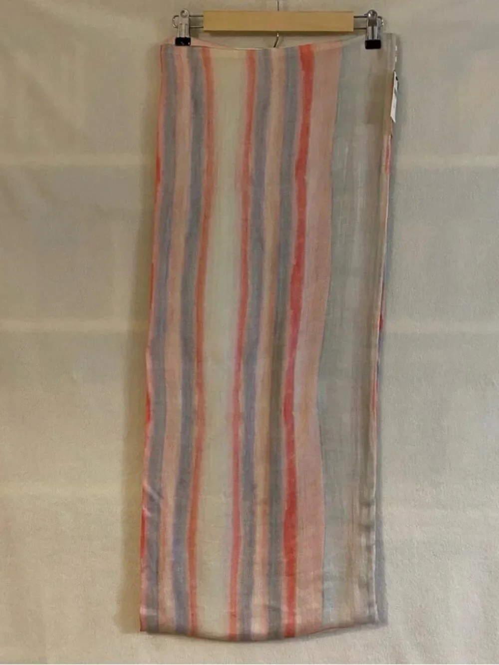 NWT Blank London Anthropologie pink striped Dawn to Dusk infinity scarf